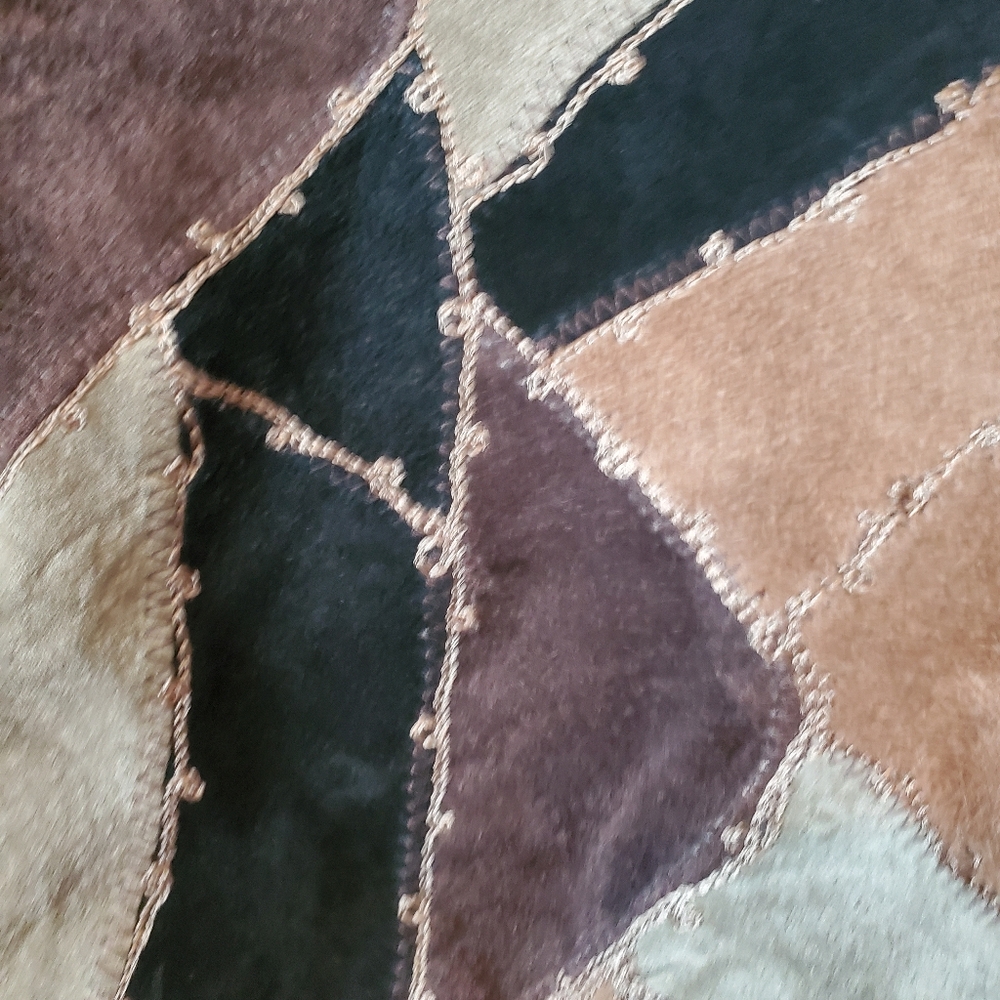 Karen Arnold Leather Suede Patchwork Jacket - image 4